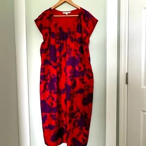 Boden Sassy Silk dress in Ruby Shadow floral